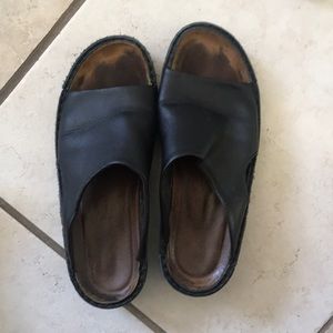 Naot black leather open-toe sandals